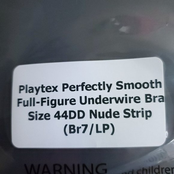 Playtex Perfectly Smooth Full Figure Underwire Bra Size 44DD Nude Stripe - Picture 6 of 6